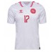 Camiseta Dinamarca Victor Kristiansen #17 Segunda Equipación Replica Eurocopa 2024 mangas cortas